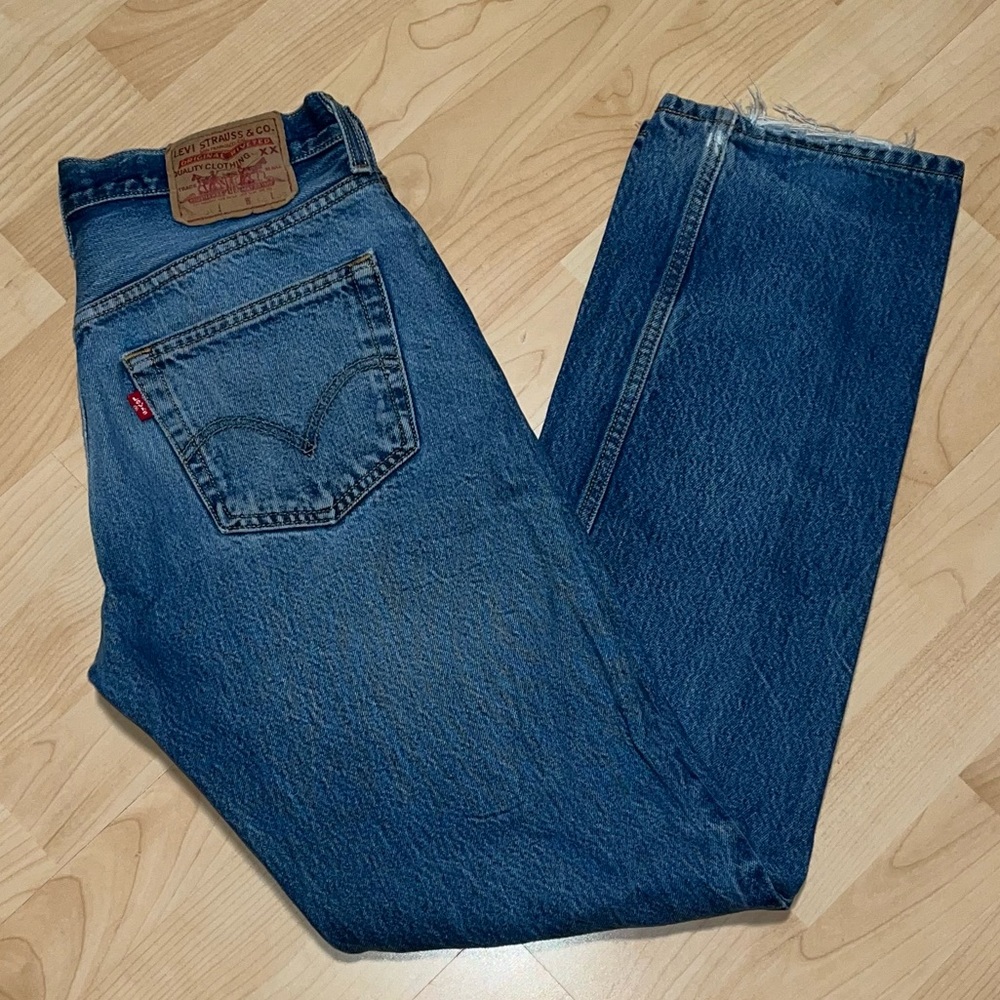 VTG Levis 501XX 32X34 Blue Red Tab Staight Button Fly Jeans 80’s 90’s Men's (E)